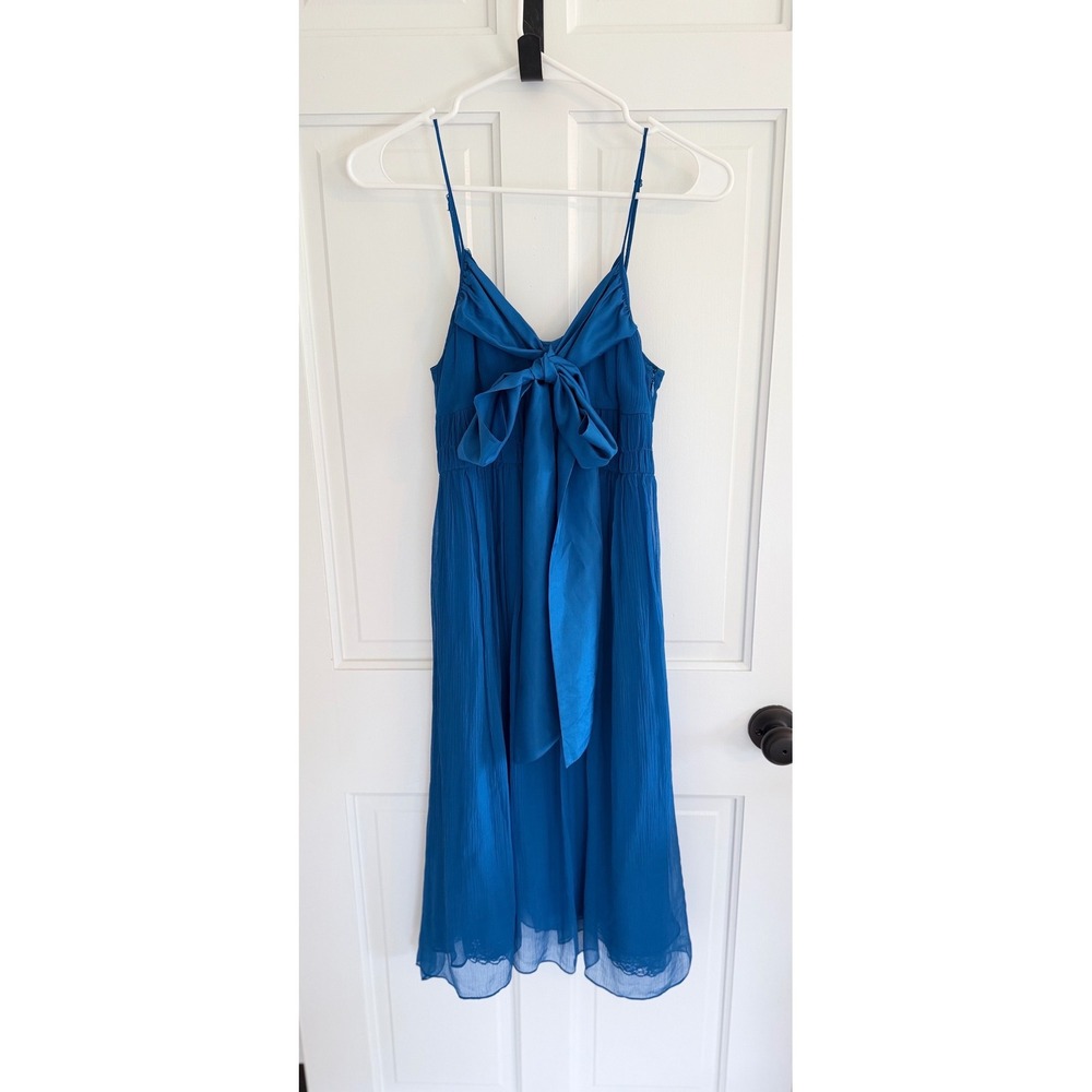 Anthropologie Moulinette Soeurs Silk Chiffon Bow Dress Size 2